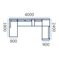 Kanto 7 Seater Sofa Beige Fabric